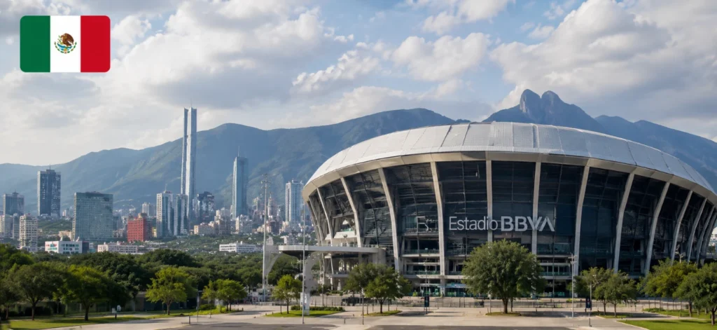 Monterrey - 2026 FIFA World Cup. A mix of group stage and Round of 32 matches in a city known for its dramatic mountain backdrop.