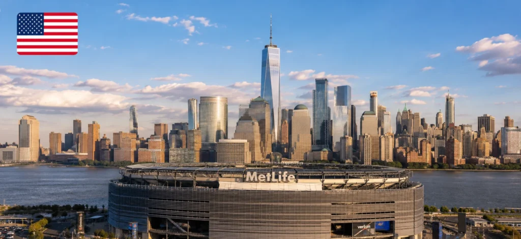 Transfer to New York-New Jersey MetLife Stadium. New York-New Jersey MetLife Stadium - 2026 FIFA World Cup. The biggest stage of all: the World Cup Final on July 19.