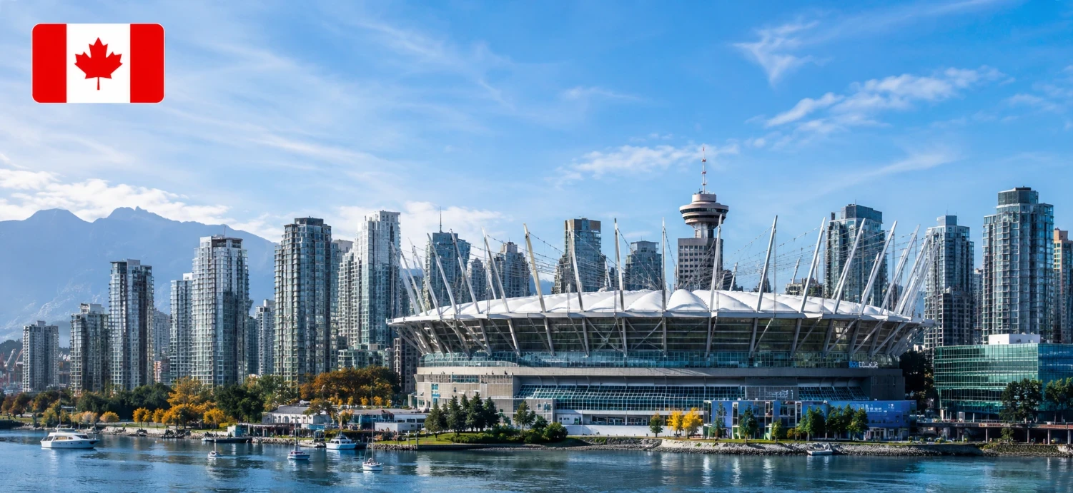 Transfer to Vancouver BC Place

Vancouver - 2026 FIFA World Cup. A unique mix of football and outdoor beauty during both group and knockout stages.