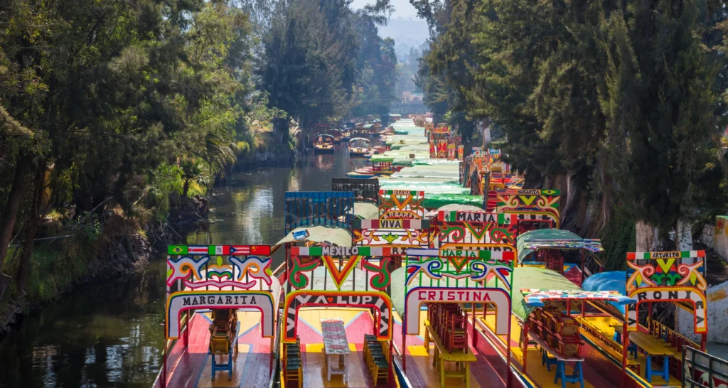 Xochimilco, Coyoacán & Frida Kahlo Museum Enjoy a boat ride through Xochimilco, visit the bohemian neighborhood of Coyoacán and the Frida Kahlo Museum.